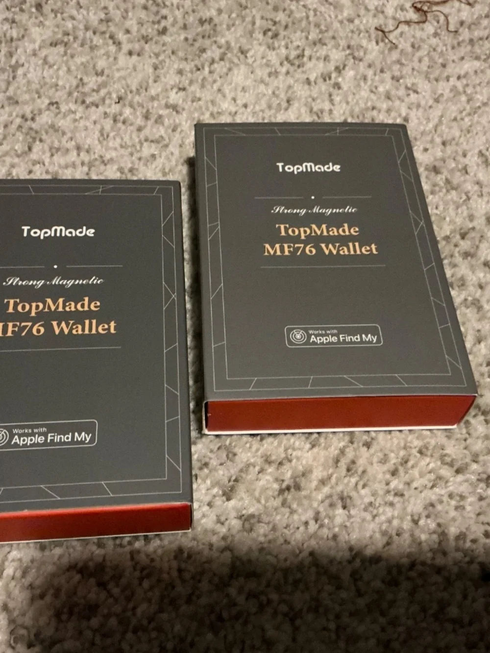 2-TopMade MF76 Magnetic Wallets with Apple Find My Wallet